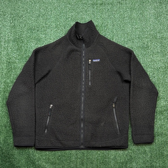 Patagonia Fleece Jacket Men's Size L Black Full Zip Outdoors Hiking Camping Y2k - Picture 1 of 10